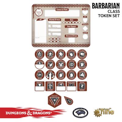 D&D Barbarian TOKEN SET